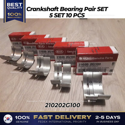 Genuine Crankshaft Bearing Pair 5 SET 10 PCS for Hyundai Sonata Hybrid