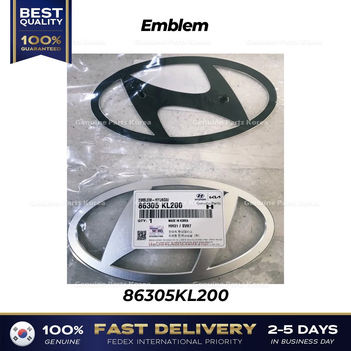 Genuine Emblem 86305KL200 for Hyundai Ioniq6 Electric