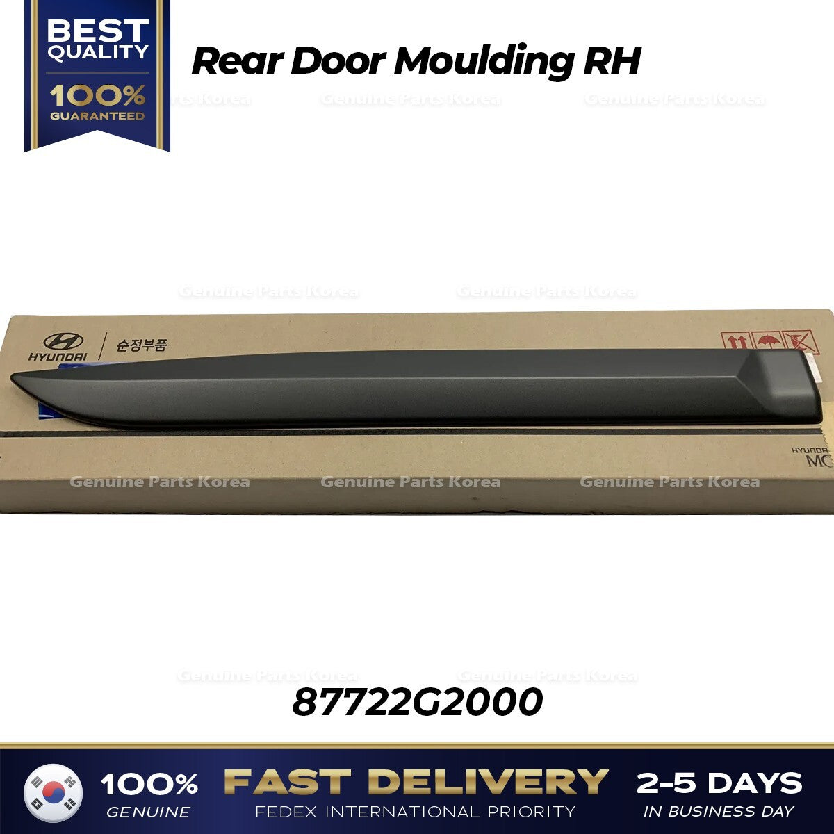 Genuine  Rear Door Moulding RH 87722G2000 for Hyundai Ioniq