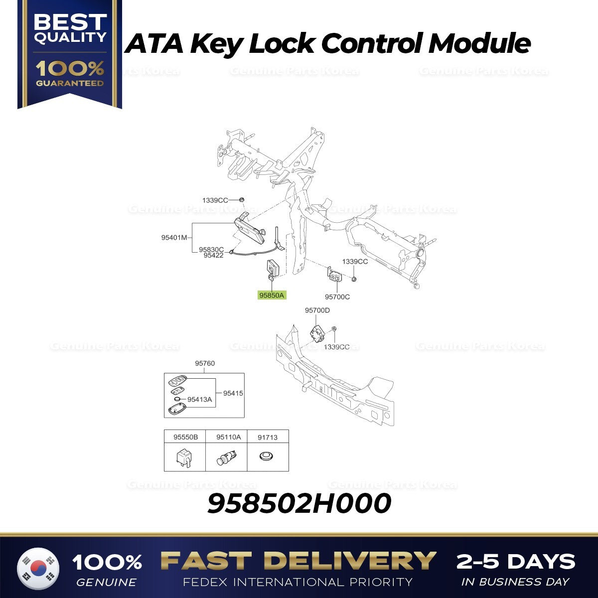 Genuine ATA Key Lock Control Module 958502H000 for Hyundai Elantra