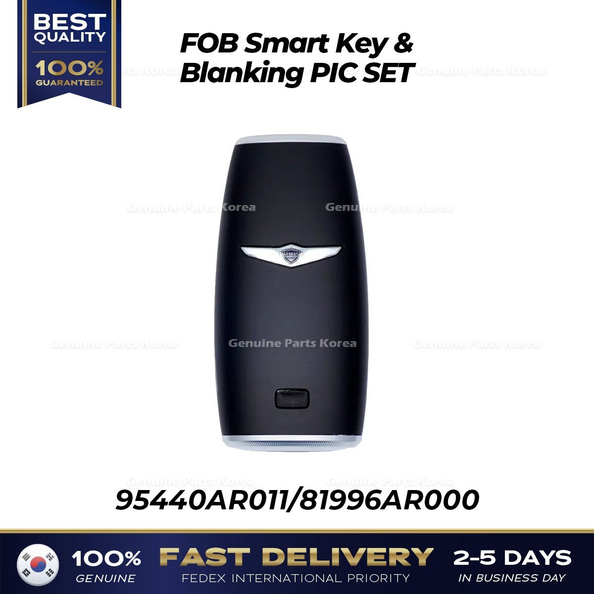 Genuine FOB Smart Key & Blanking PIC SET 95440AR011 for Hyundai Genesis GV70