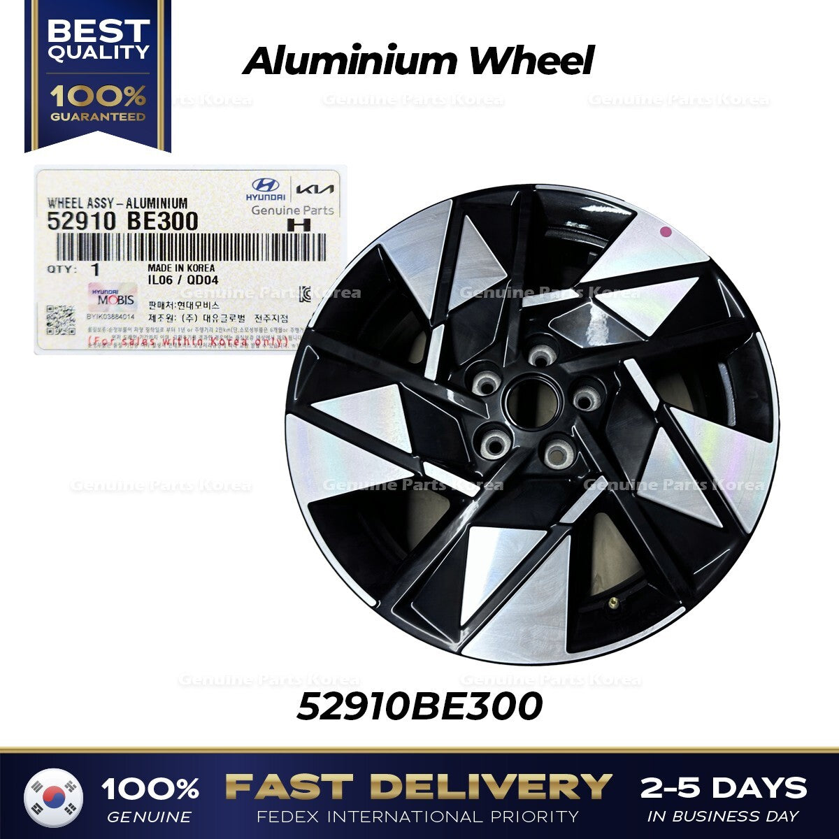 Genuine Aluminium Wheel 52910BE300 for Hyundai Kona