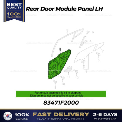 Genuine Rear Door Module Panel LH 83471F2000 for Hyundai Elantra