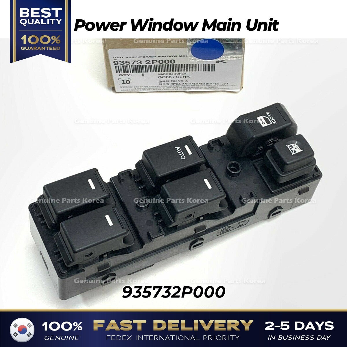Genuine Power Window Main Unit 935732P000 for Kia Sorento