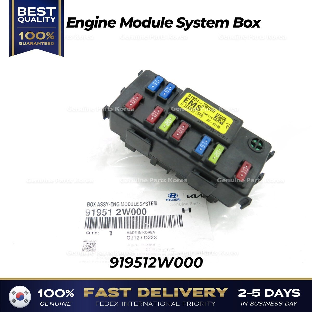 Genuine Engine Module System Box 919512W000 for Hyundai Santa Fe