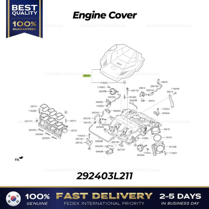 Genuine Engine Cover 292403L211 for Hyundai Palisade