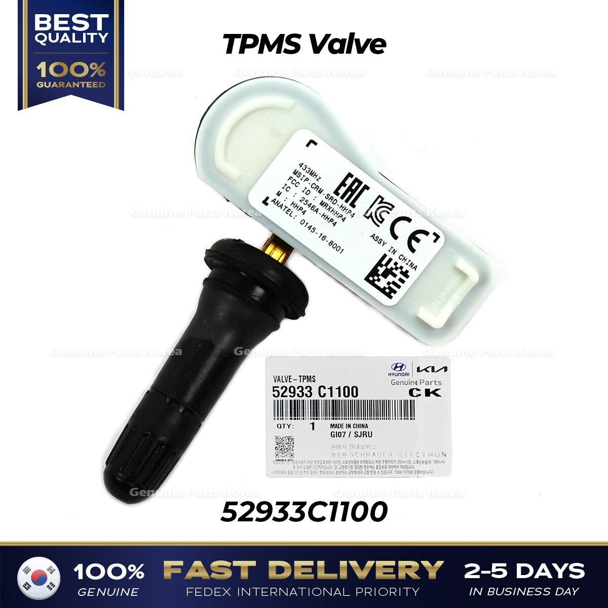 Genuine TPMS Valve 52933C1100 for Hyundai Kia