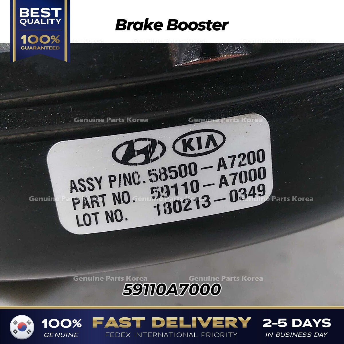 Genuine Brake Booster 59110A7000 for Kia Forte Forte Koup