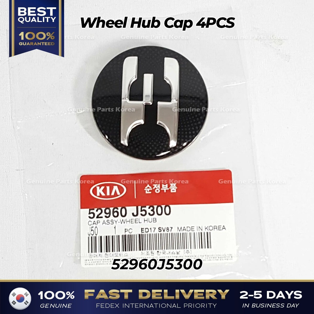 Genuine Wheel Hub Cap 4PCS 52960J5300 for Kia Stinger