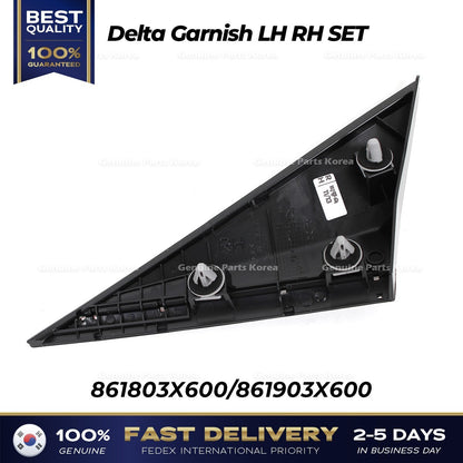 Genuine Delta Garnish LH RH SET 861803X600 861903X600 for Hyundai Elantra