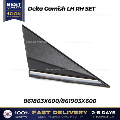 Genuine Delta Garnish LH RH SET 861803X600 861903X600 for Hyundai Elantra