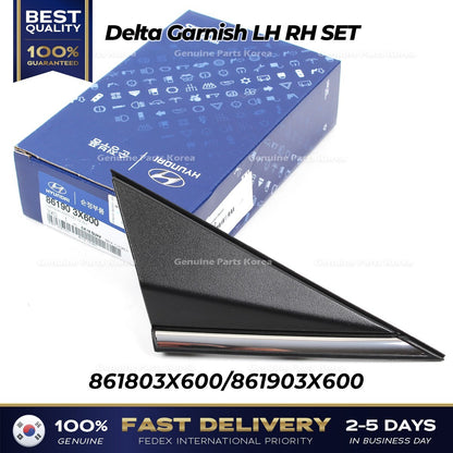 Genuine Delta Garnish LH RH SET 861803X600 861903X600 for Hyundai Elantra
