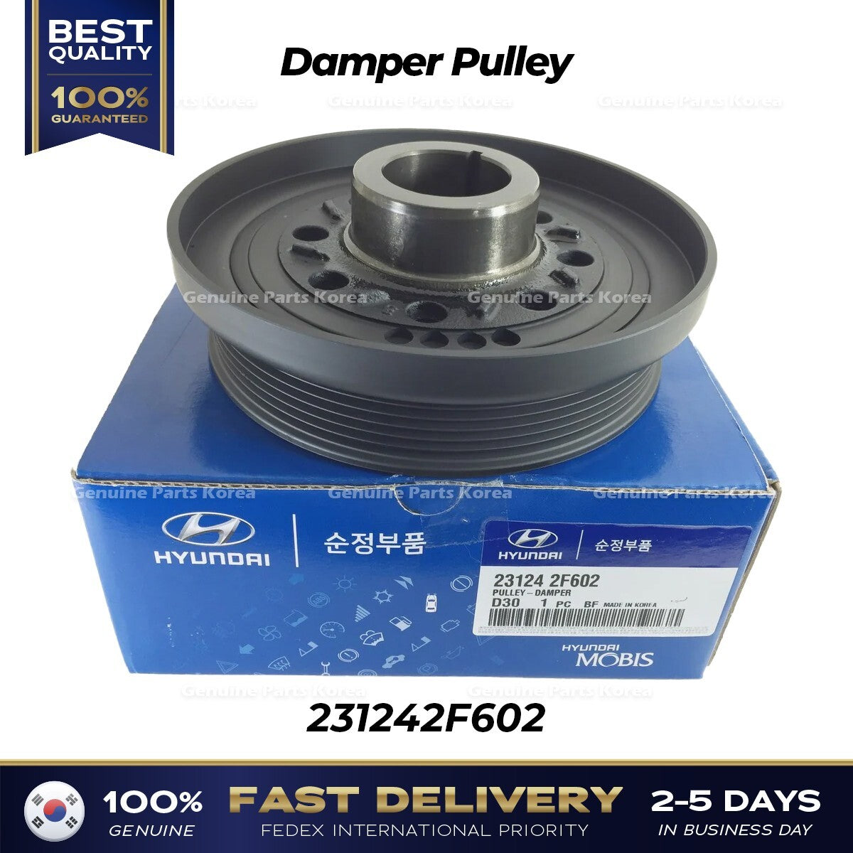 Genuine Damper Pulley 231242F602 for Hyundai Maxcruz Tuscon Kia Sportage