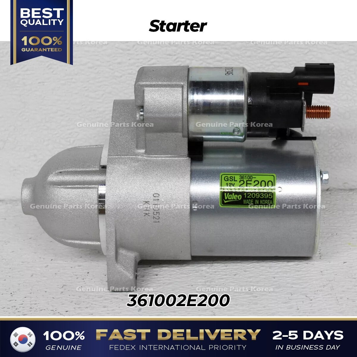 Genuine Starter 361002E200 for Hyundai Elantra Kona Tucson Veloster