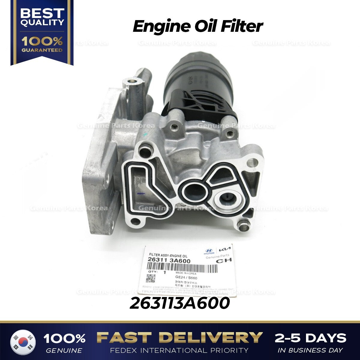 Genuine Engine Oil Filter 263113A600 for Hyundai Veracruz Kia Mohave