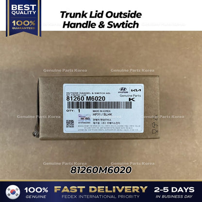 Genuine Trunk Lid Outside Handle & Swtich 81260M6020 for Kia Forte