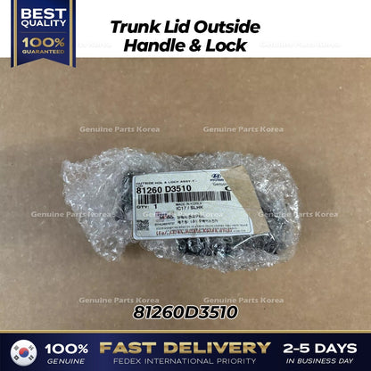 Genuine Trunk Lid Outside Handle & Lock 81260D3510 for Tuscon Sportage