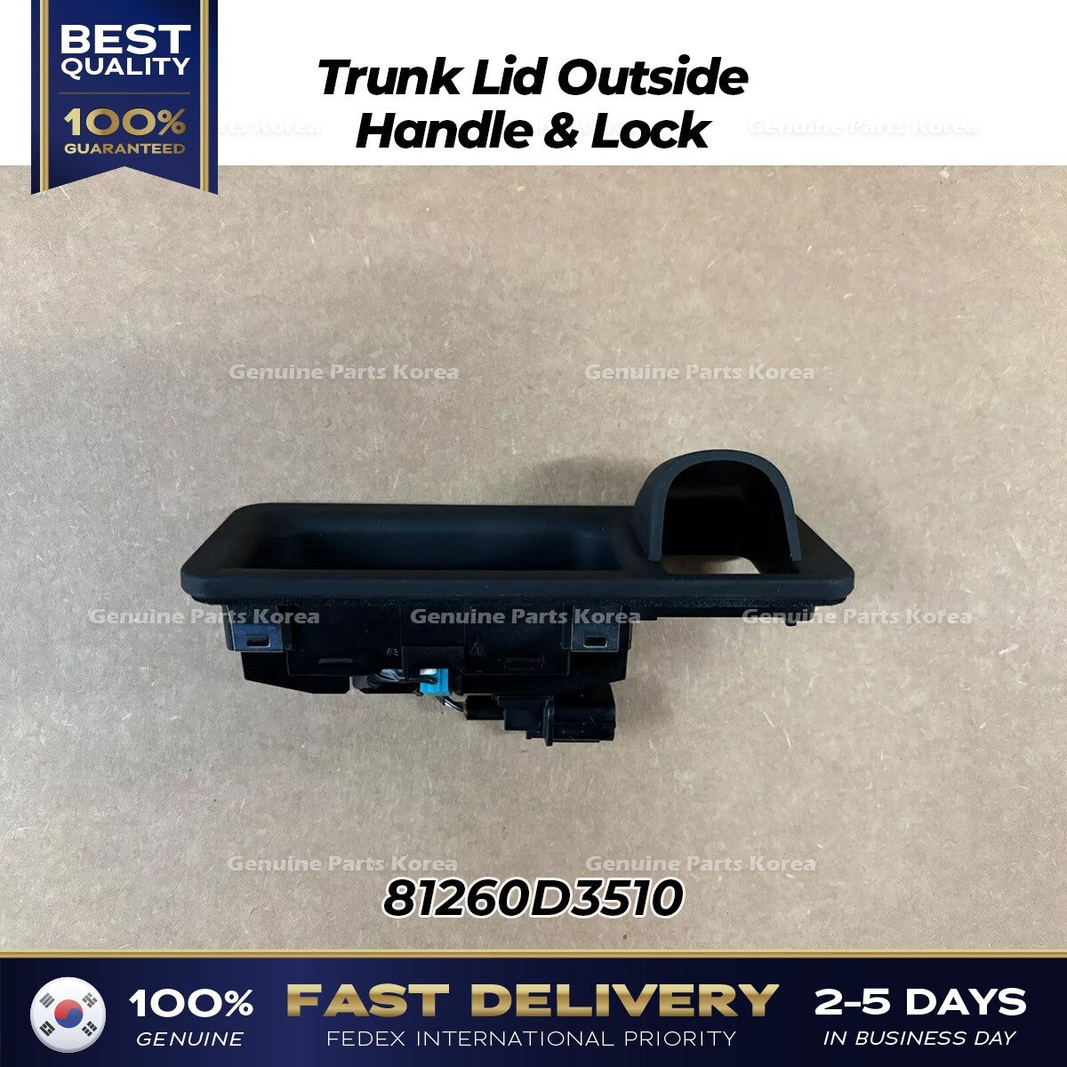 Genuine Trunk Lid Outside Handle & Lock 81260D3510 for Tuscon Sportage