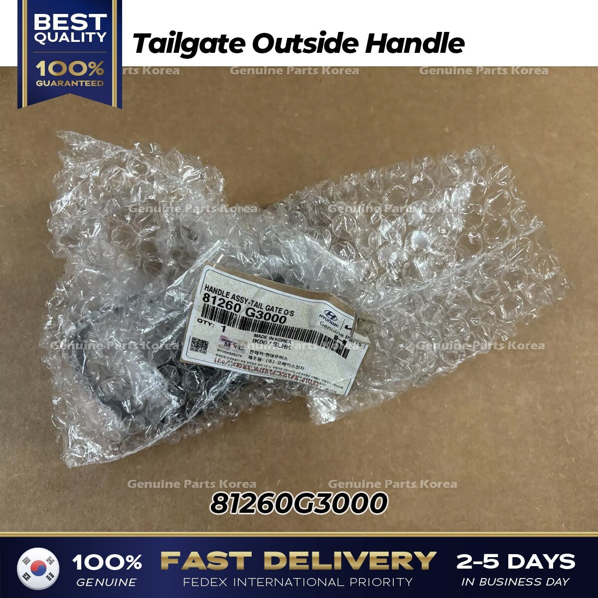 Genuine Tailgate Outside Handle 81260G3000 for Hyundai Elantra GT