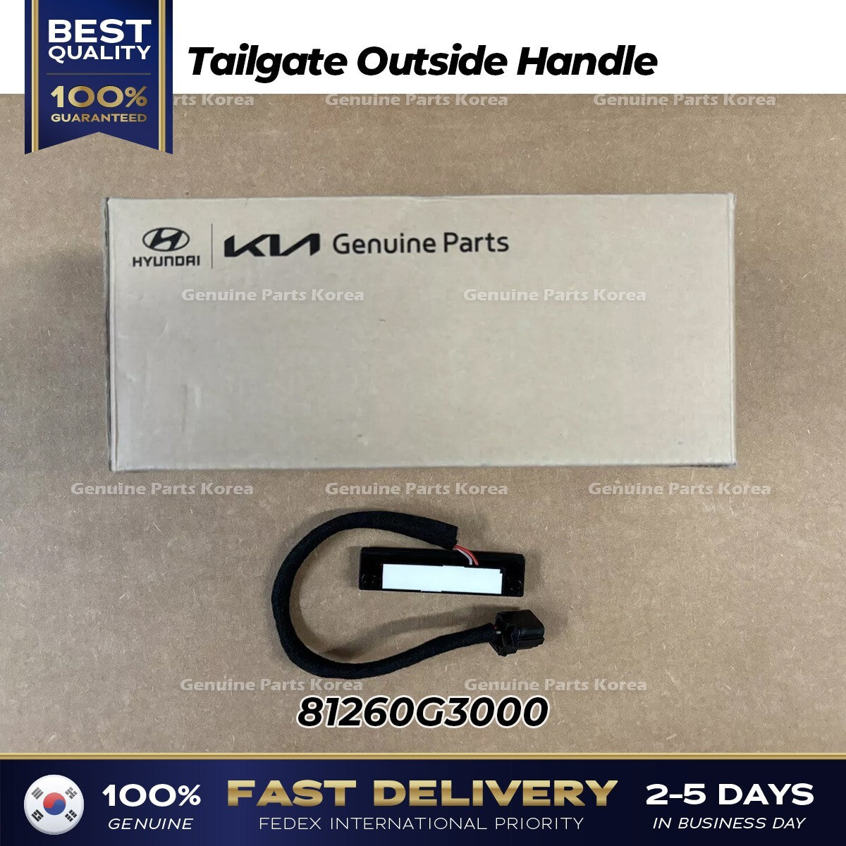 Genuine Tailgate Outside Handle 81260G3000 for Hyundai Elantra GT