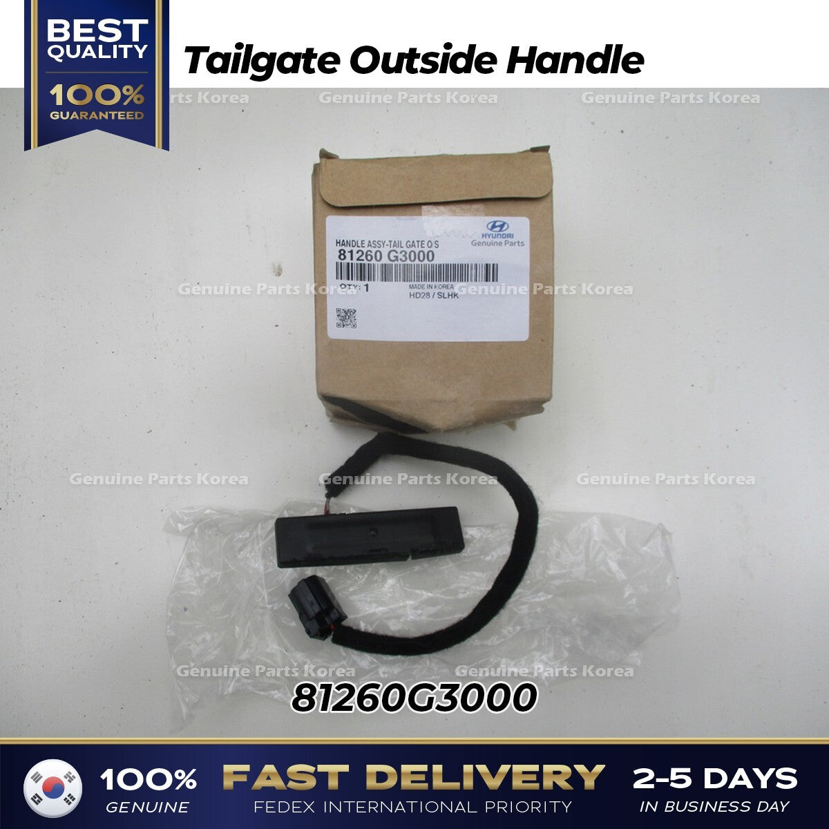 Genuine Tailgate Outside Handle 81260G3000 for Hyundai Elantra GT