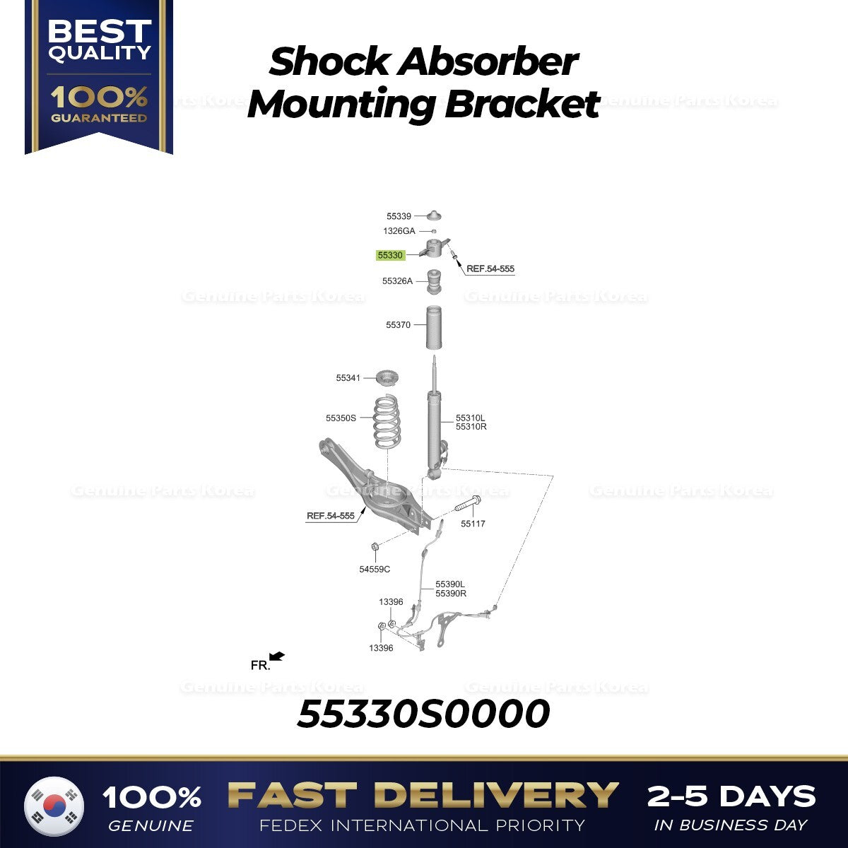 Genuine Shock Absorber Mounting Bracket 55330S0000 for Hyundai Veloster N