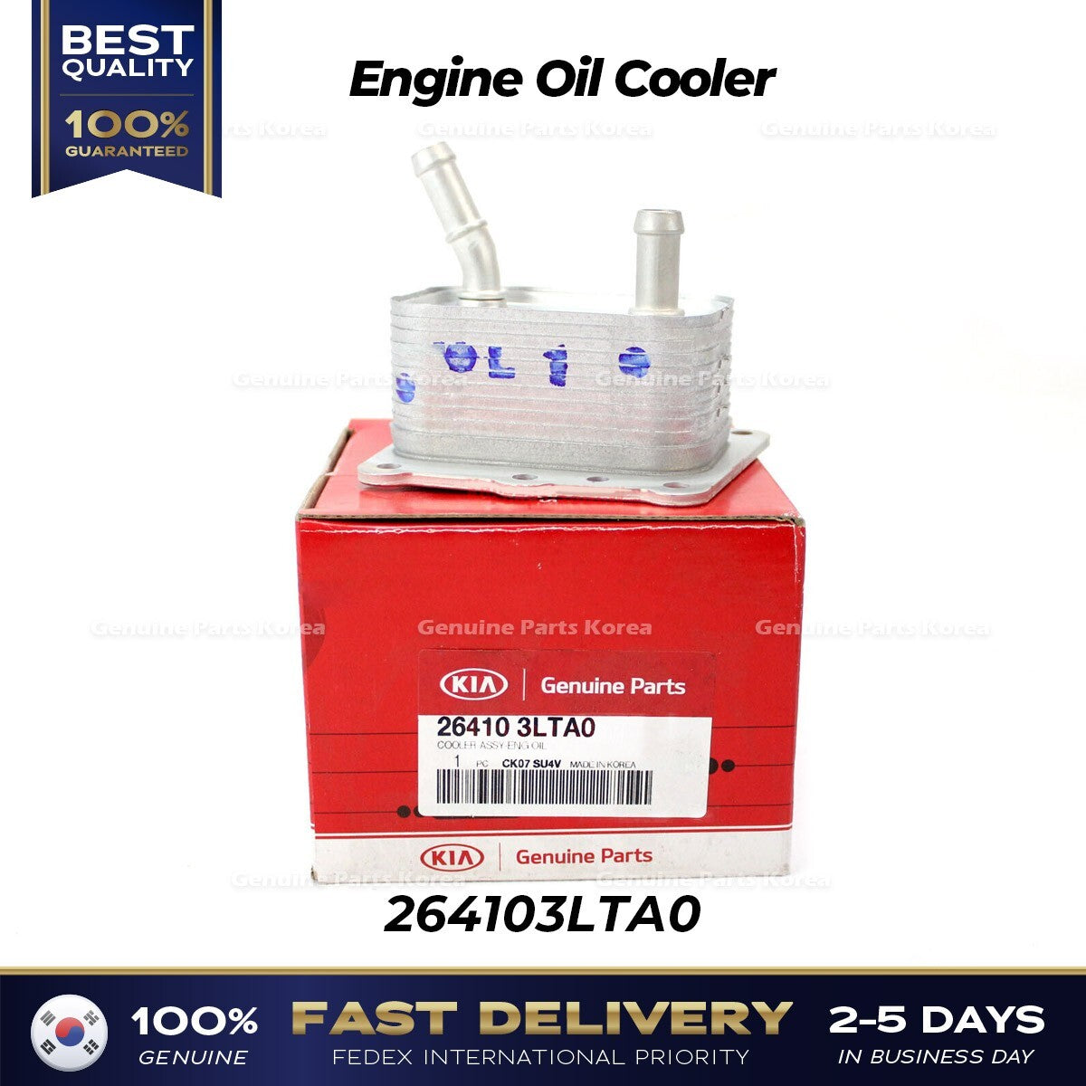 Genuine Engine Oil Cooler 264103LTA0 for Hyundai Genesis Kia K900 Stinger