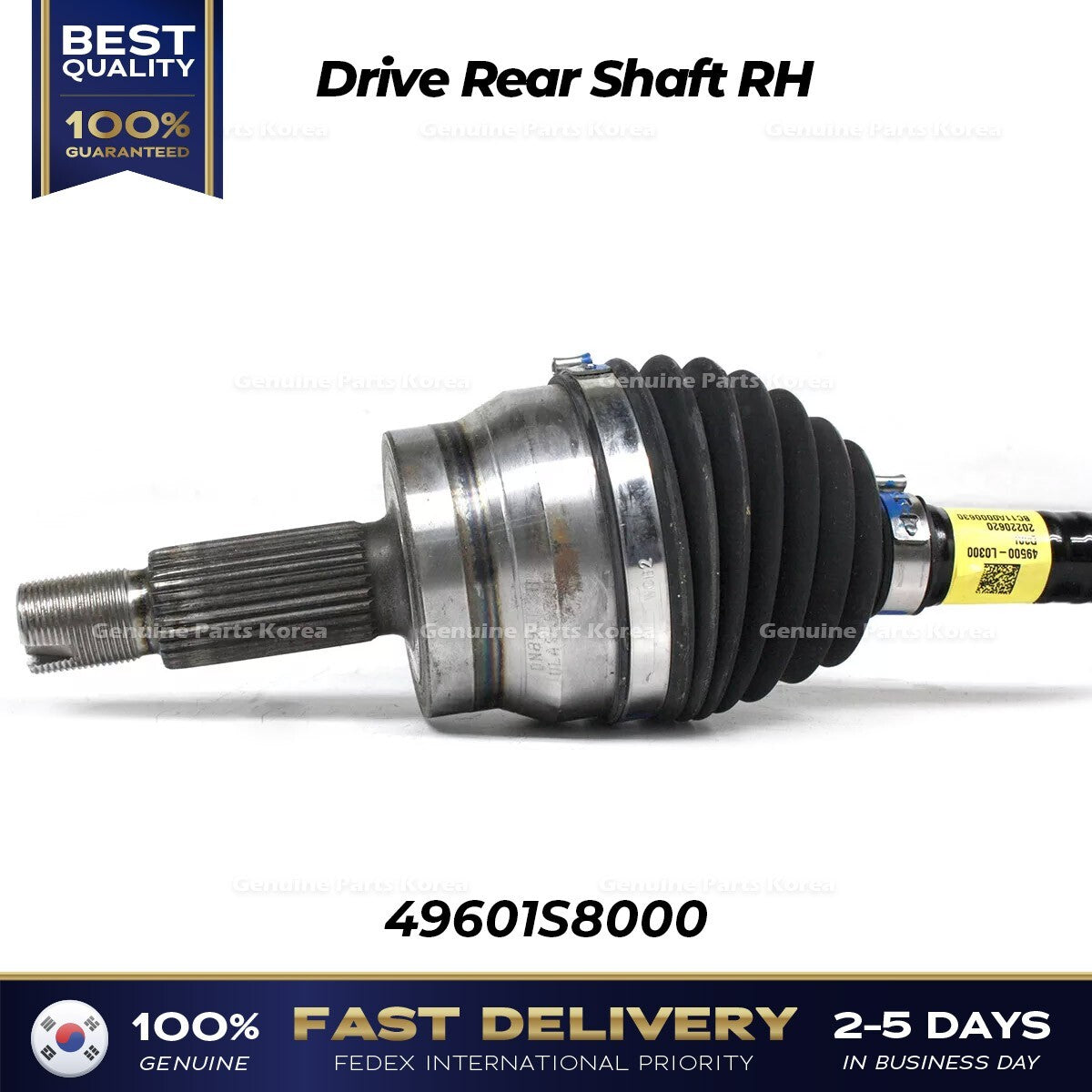 Genuine Drive Rear Shaft RH 49601S8000 for Hyundai Palisade Kia Telluride
