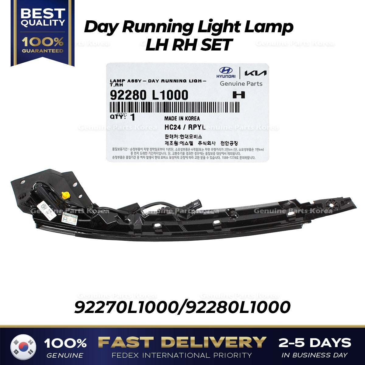 Genuine Day Running Light Lamp LH RH SET for Hyundai Sonata