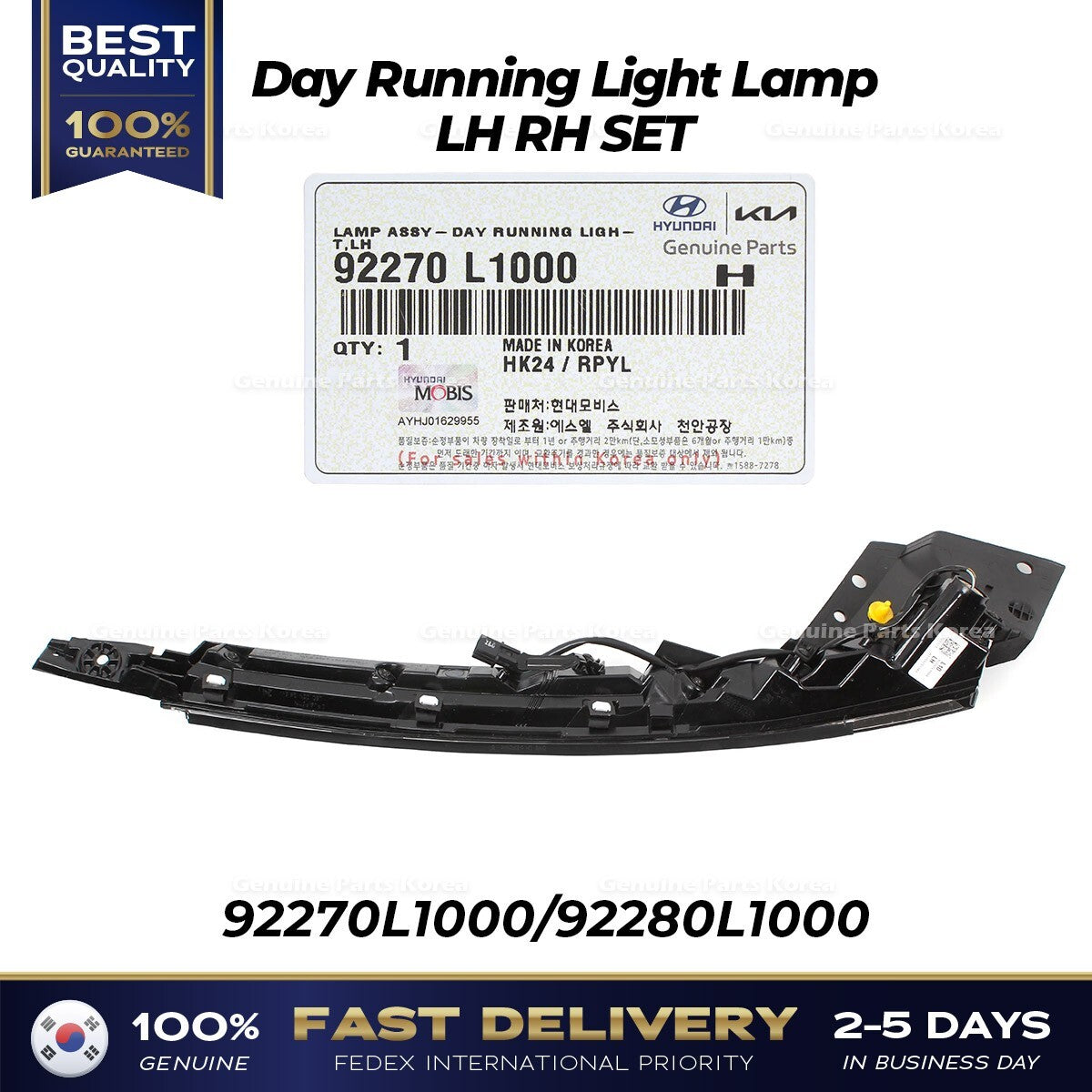 Genuine Day Running Light Lamp LH RH SET for Hyundai Sonata