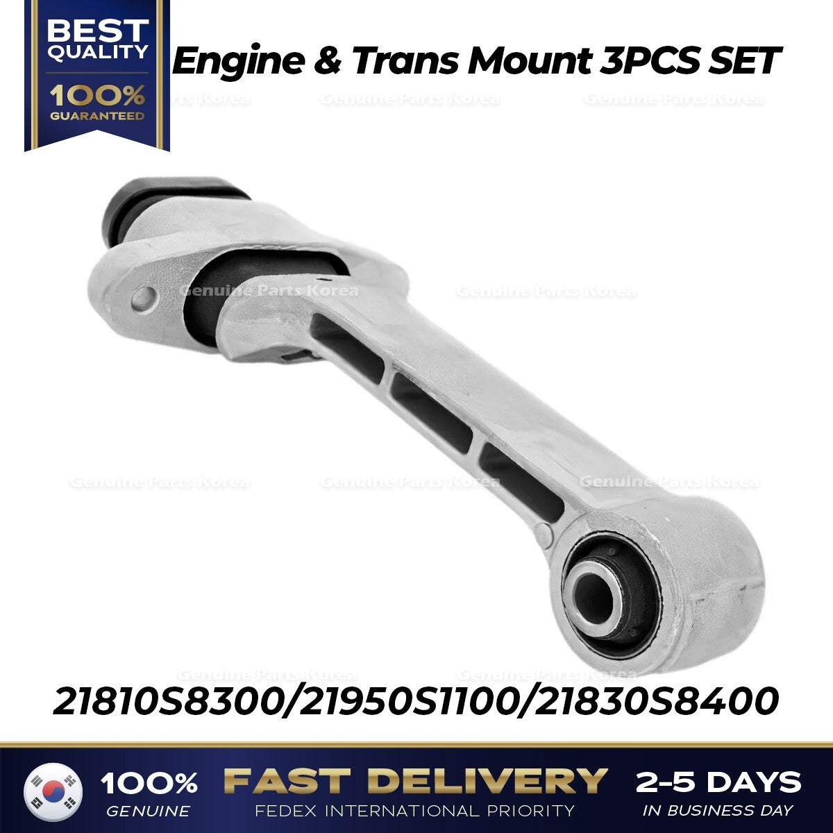 Genuine Engine & Trans Mount 3PCS SET for Hyundai Palisade Kia Telluride