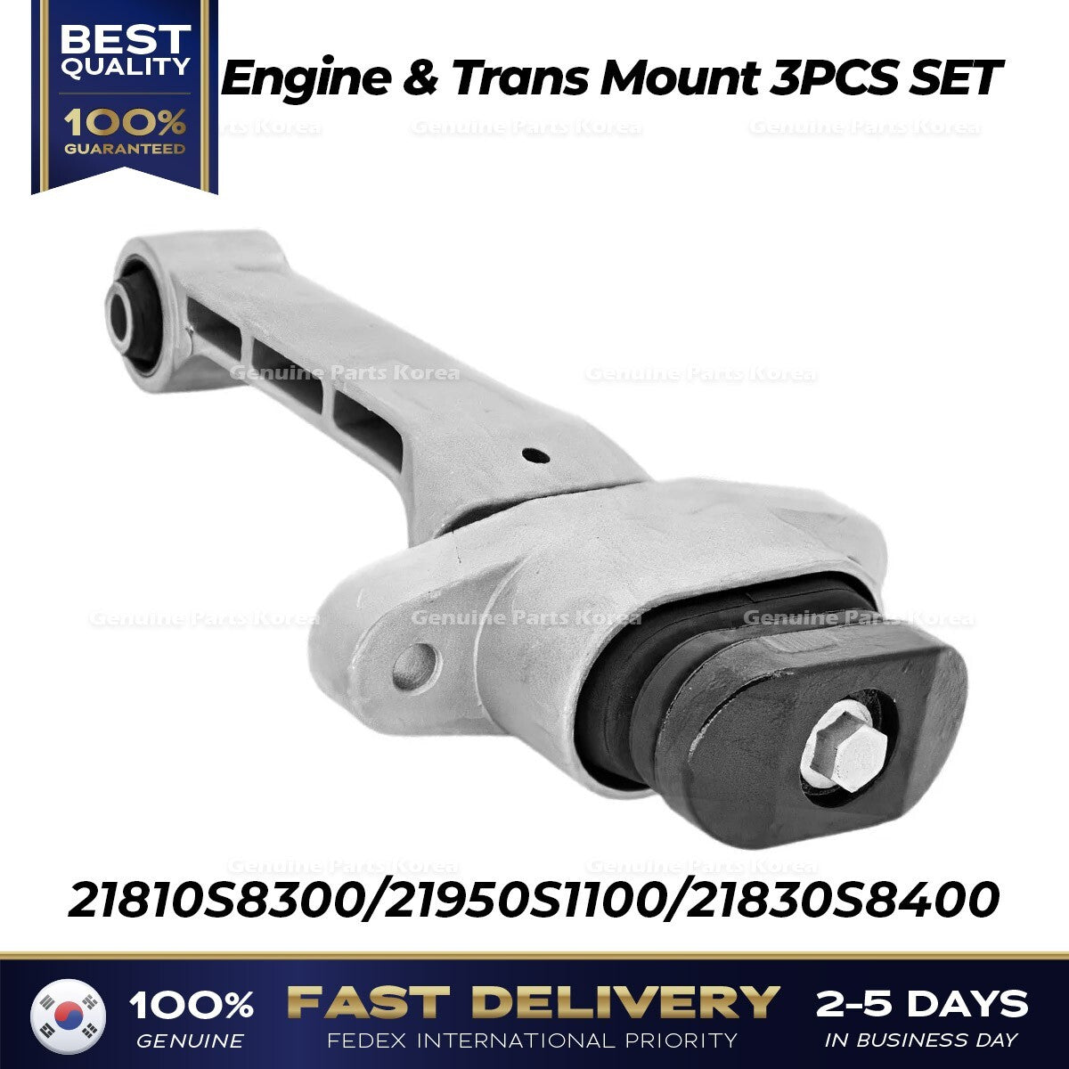 Genuine Engine & Trans Mount 3PCS SET for Hyundai Palisade Kia Telluride