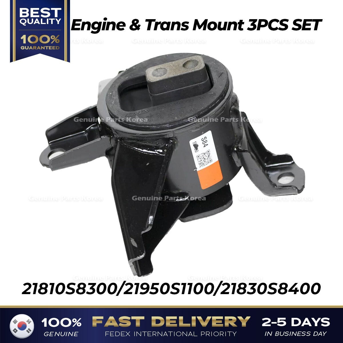 Genuine Engine & Trans Mount 3PCS SET for Hyundai Palisade Kia Telluride