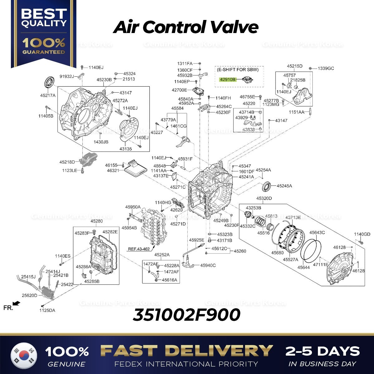 Genuine Air Control Valve 351002F900 for Hyundai Tuscon Santa Fe Palisade