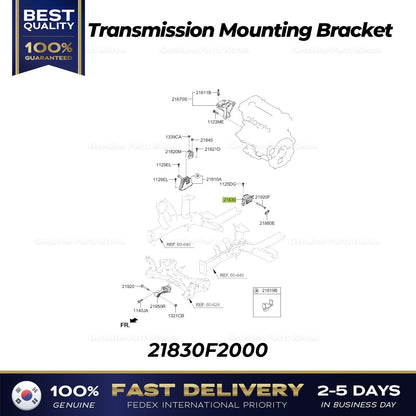 Genuine Transmission Mounting Bracket 21830F2000 for Hyundai Elantra