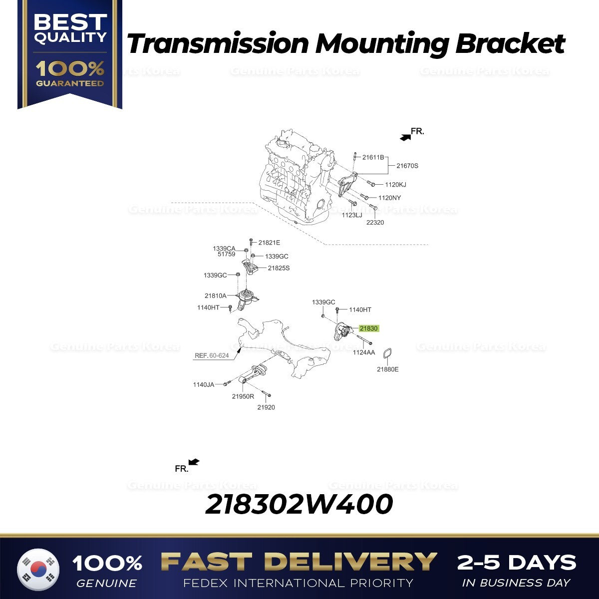 Genuine Transmission Mounting Bracket 218302W400 for Hyundai Santa Fe