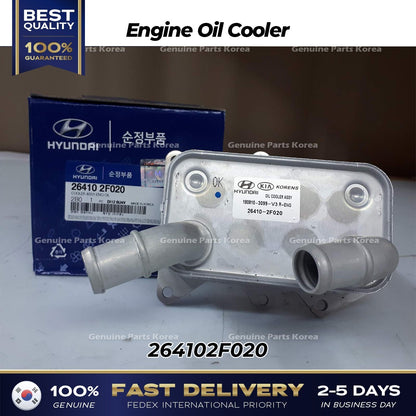 Genuine Engine Oil Cooler 264102F020 for Hyundai Santa Fe Tuscon Kia Sportage