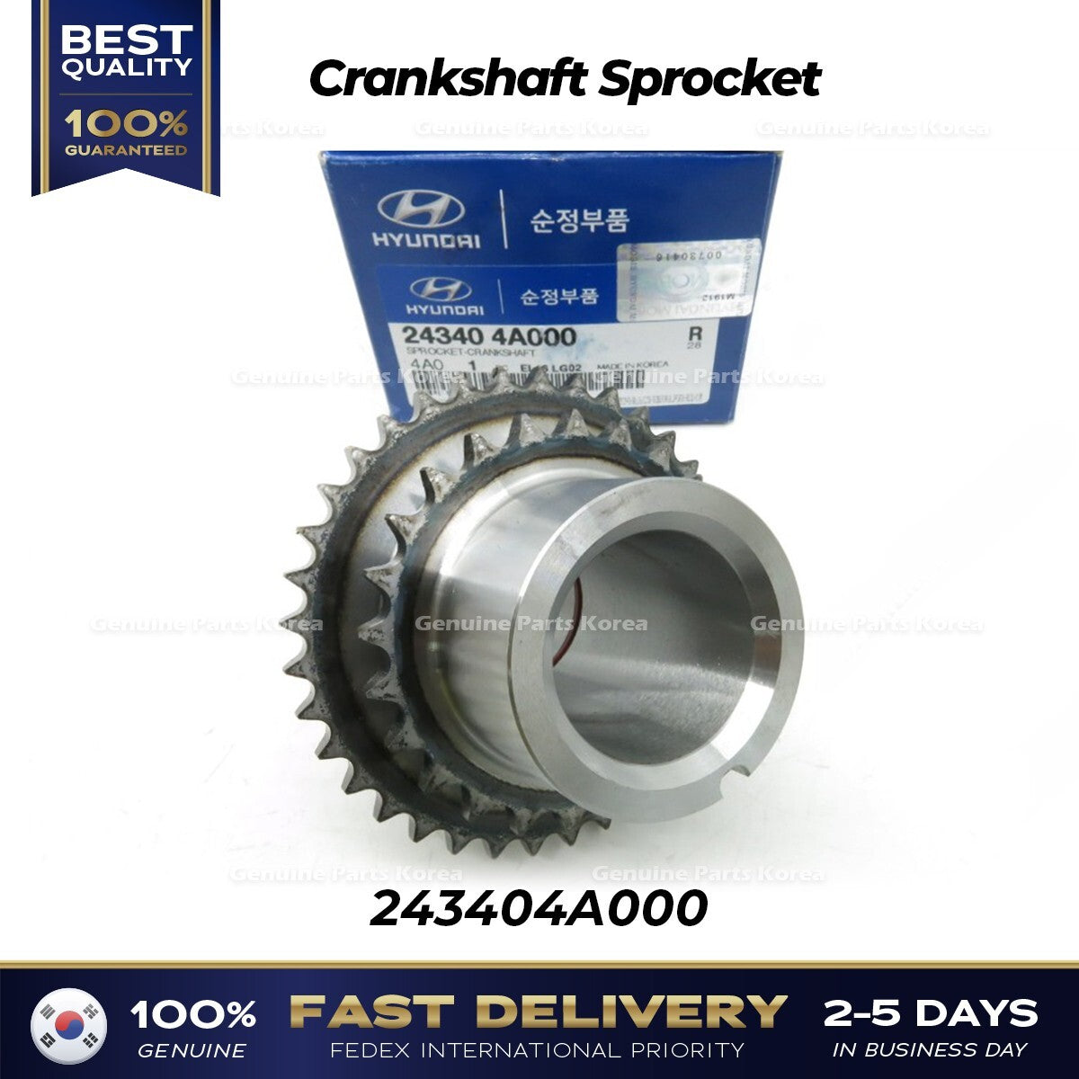 Genuine Crankshaft Sprocket 243404A000 for Hyundai H1 H300 I800 H100 Starex
