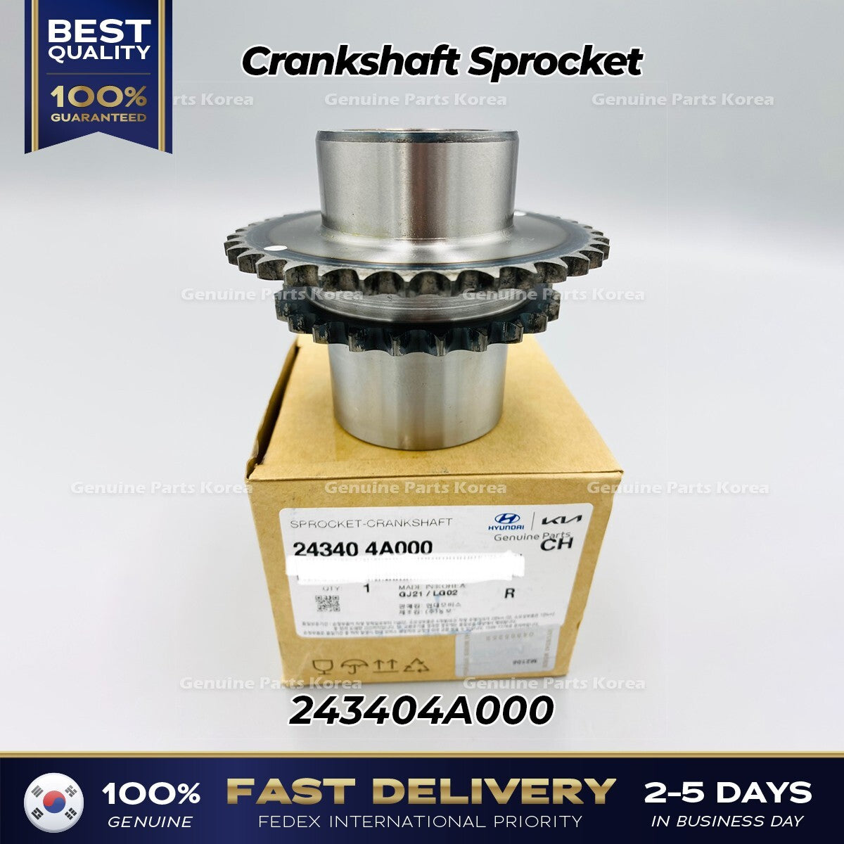 Genuine Crankshaft Sprocket 243404A000 for Hyundai H1 H300 I800 H100 Starex