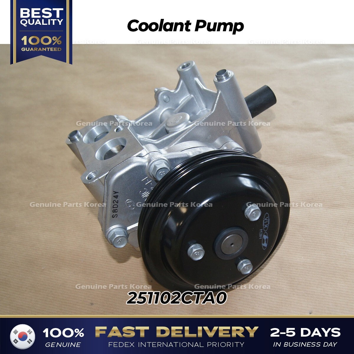 Genuine Coolant Pump 251102CTA0 for Hyundai Genesis G70 Kia Stinger