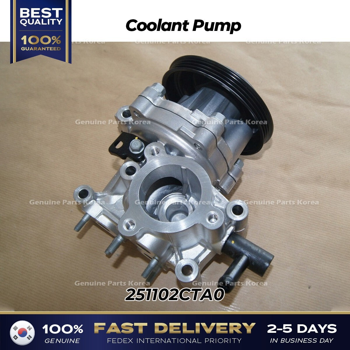 Genuine Coolant Pump 251102CTA0 for Hyundai Genesis G70 Kia Stinger
