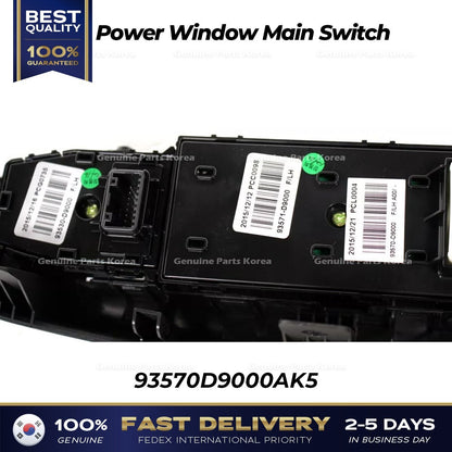 Genuine Power Window Main Switch 93570D9000AK5 for Kia Sportage