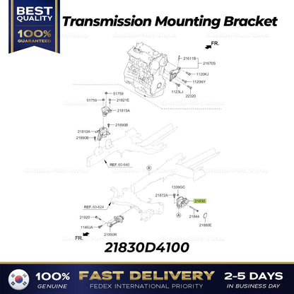 Genuine Transmission Mounting Bracket 21830D4100 for Hyundai Sonata Kia Optima