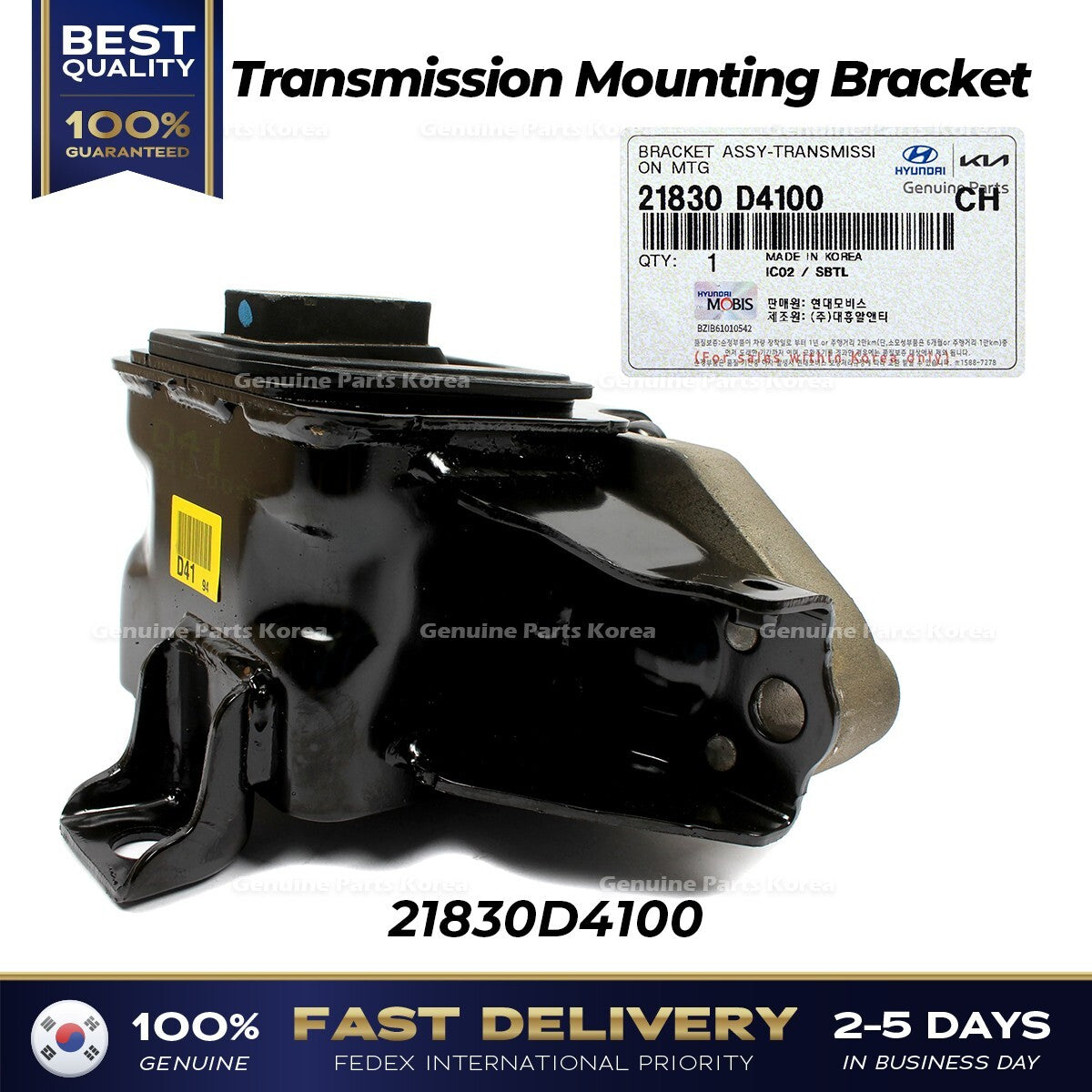 Genuine Transmission Mounting Bracket 21830D4100 for Hyundai Sonata Kia Optima