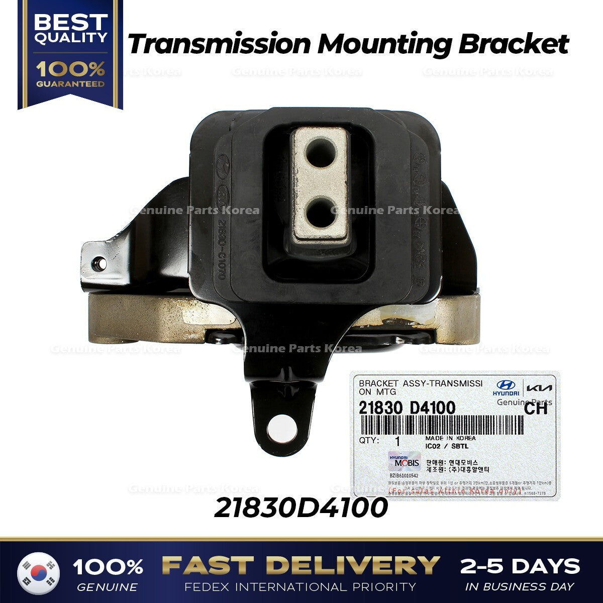 Genuine Transmission Mounting Bracket 21830D4100 for Hyundai Sonata Kia Optima