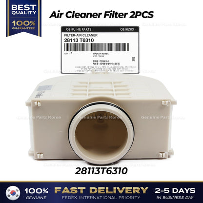 Genuine Air Cleaner Filter 2PCS 28113T6310 for Hyundai Genesis GV80