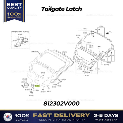 Genuine Tailgate Latch 812302V000 for Hyundai Veloster