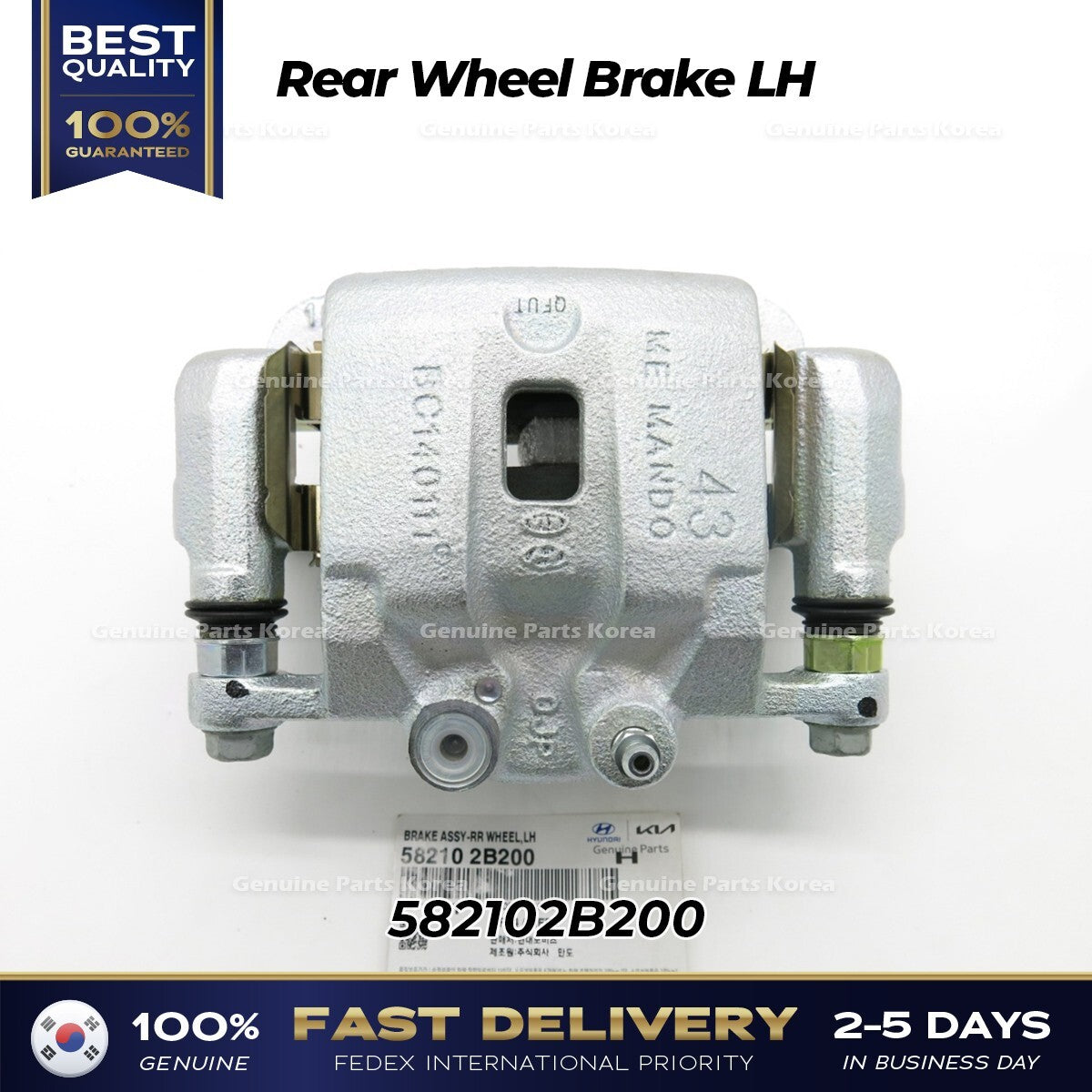 Genuine Rear Wheel Brake LH 582102B200 for Hyundai Santa Fe
