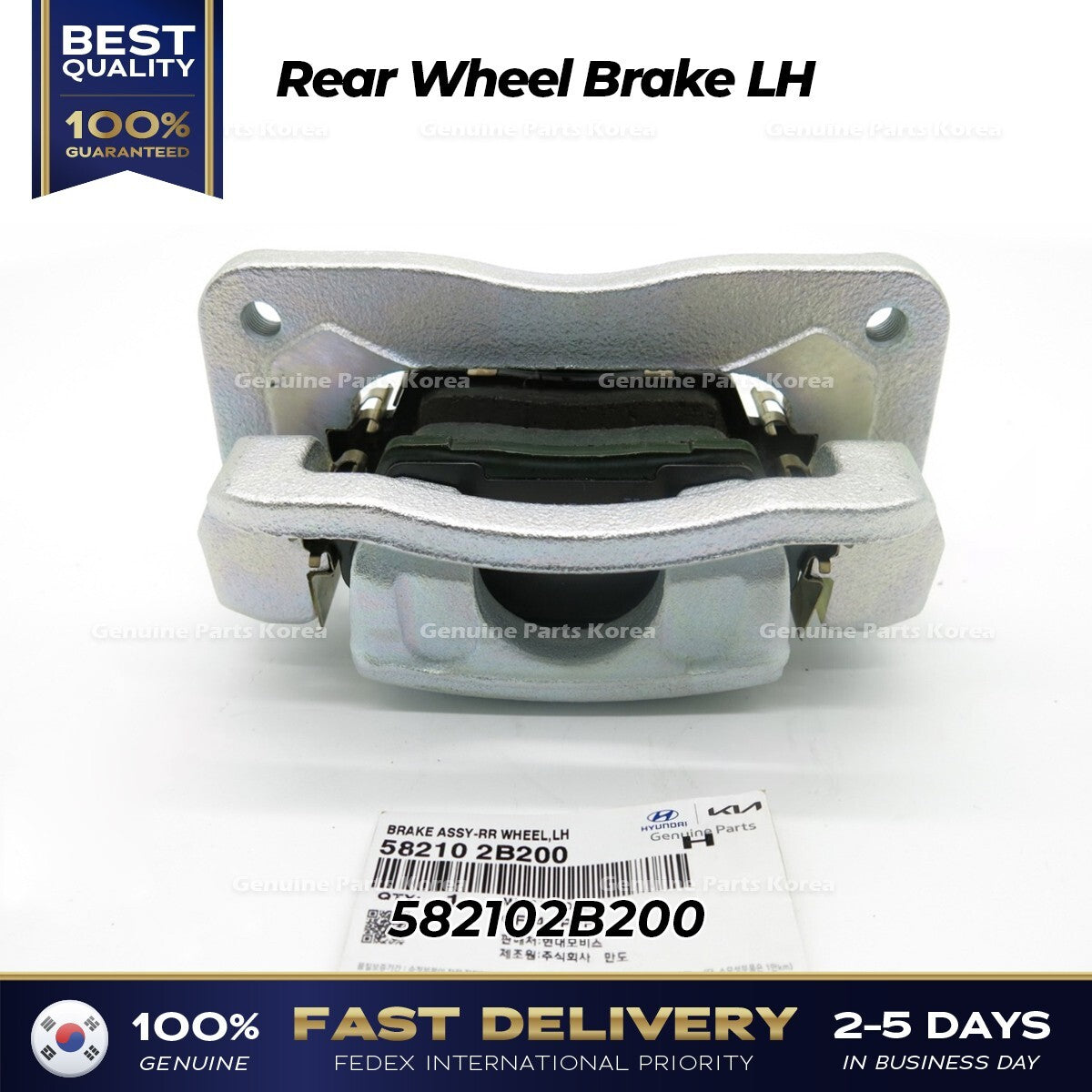 Genuine Rear Wheel Brake LH 582102B200 for Hyundai Santa Fe