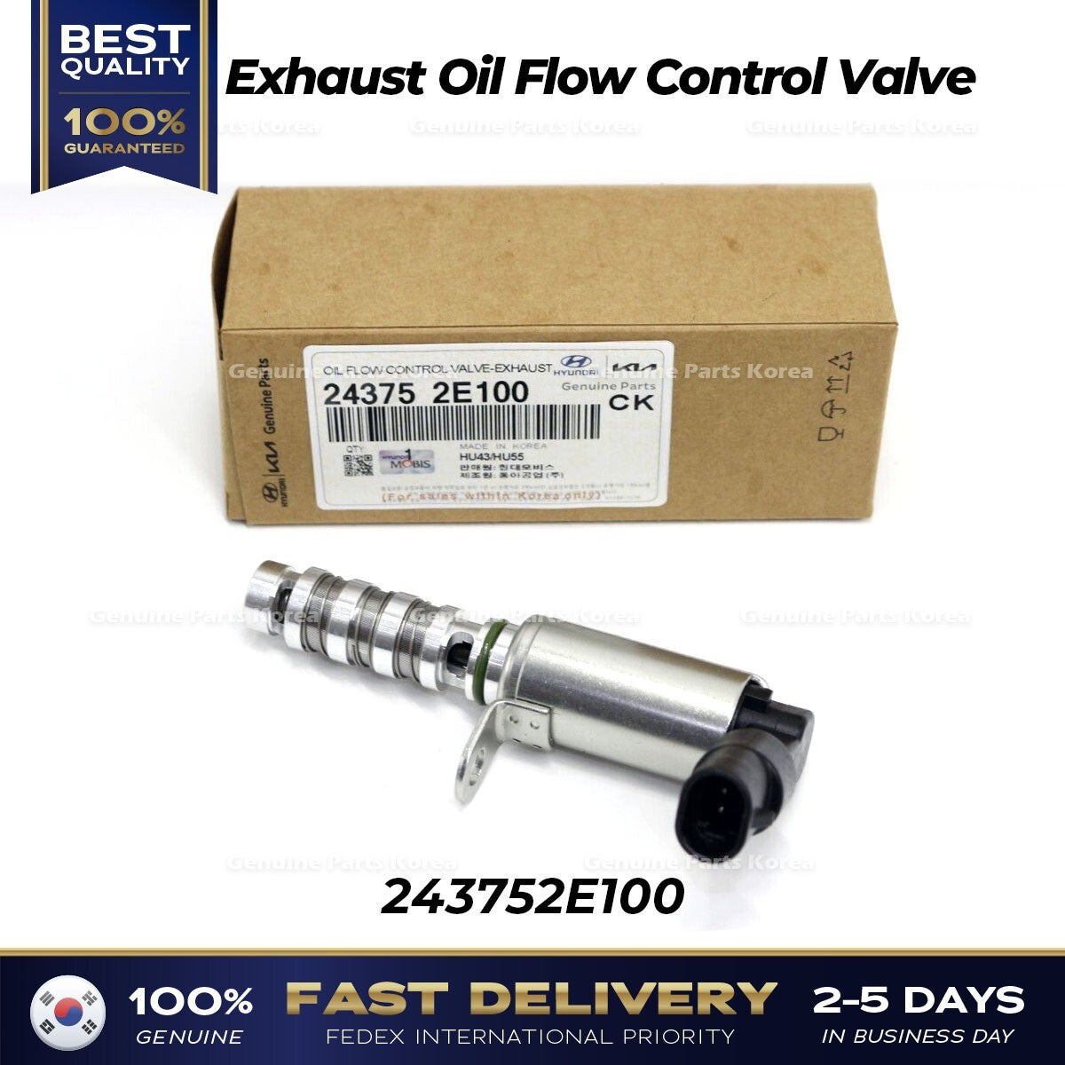 Genuine Exhaust Oil Flow Control Valve 243752E100 for Kia Forte Seltos Soul
